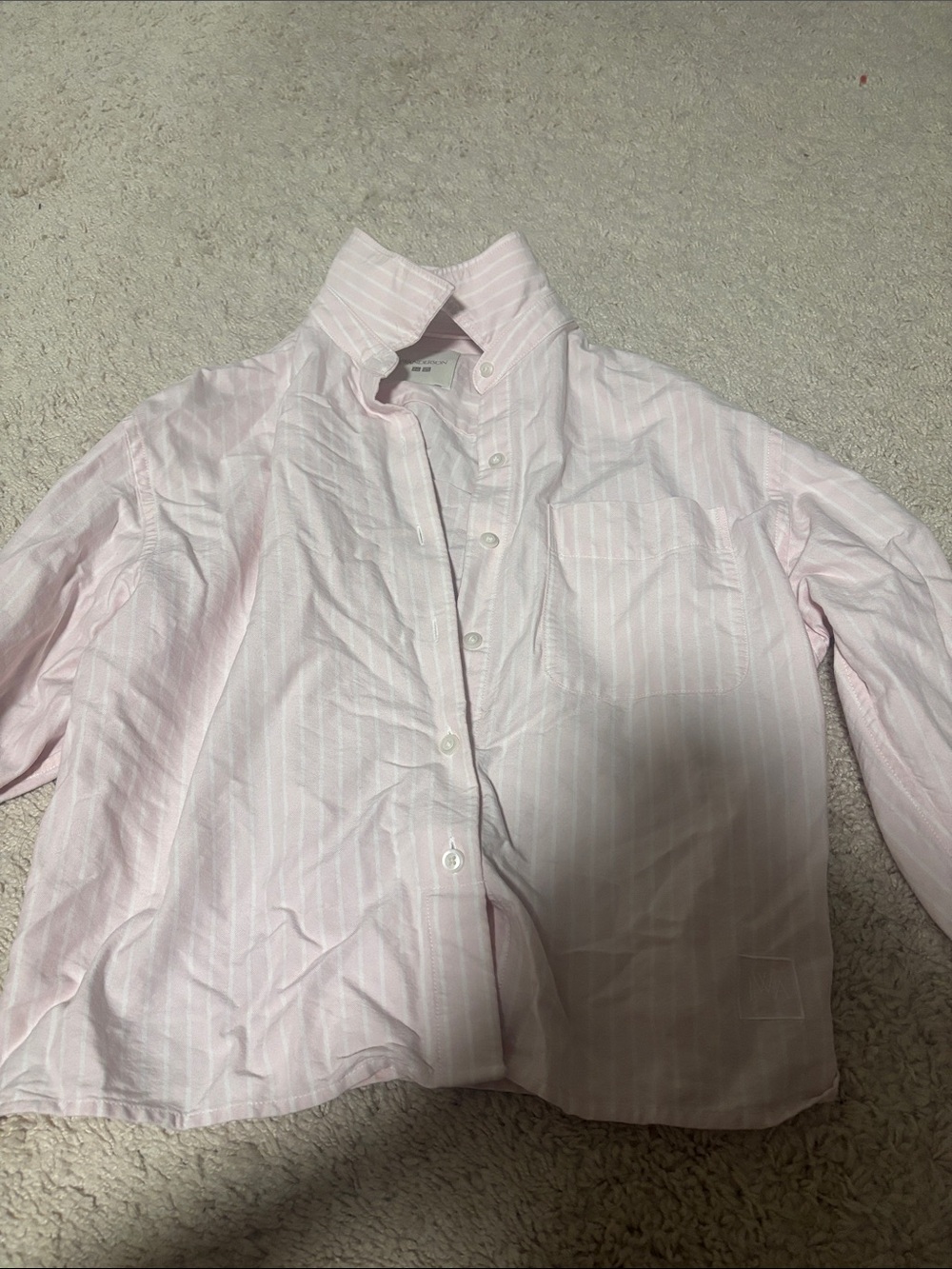 Women’s Pink Stripe Button-Down Shirt